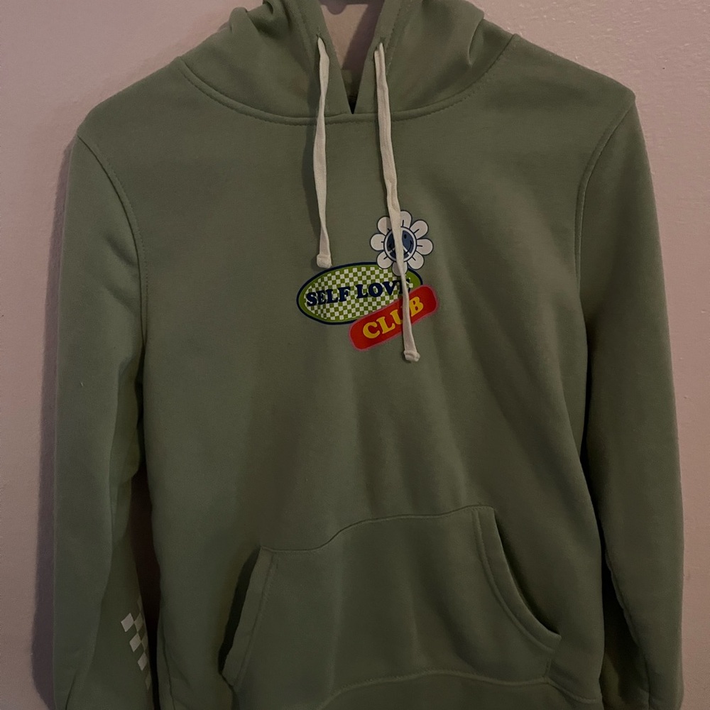 Medium Self Love Mint Green Hoodie